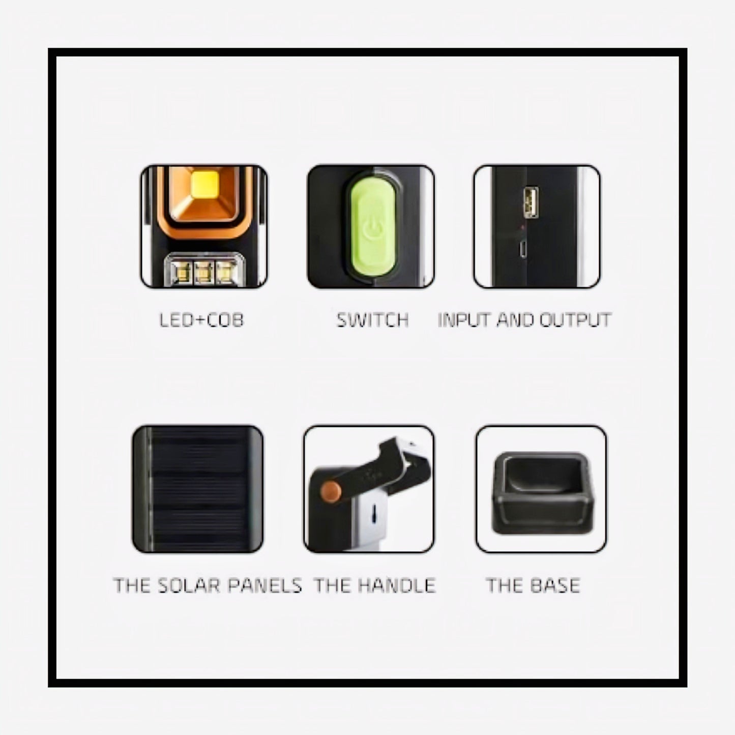 KAIROS Solar Tower Emergency Light | AC & Solar Charging, 6–10 Hours Backup, Power Bank Function