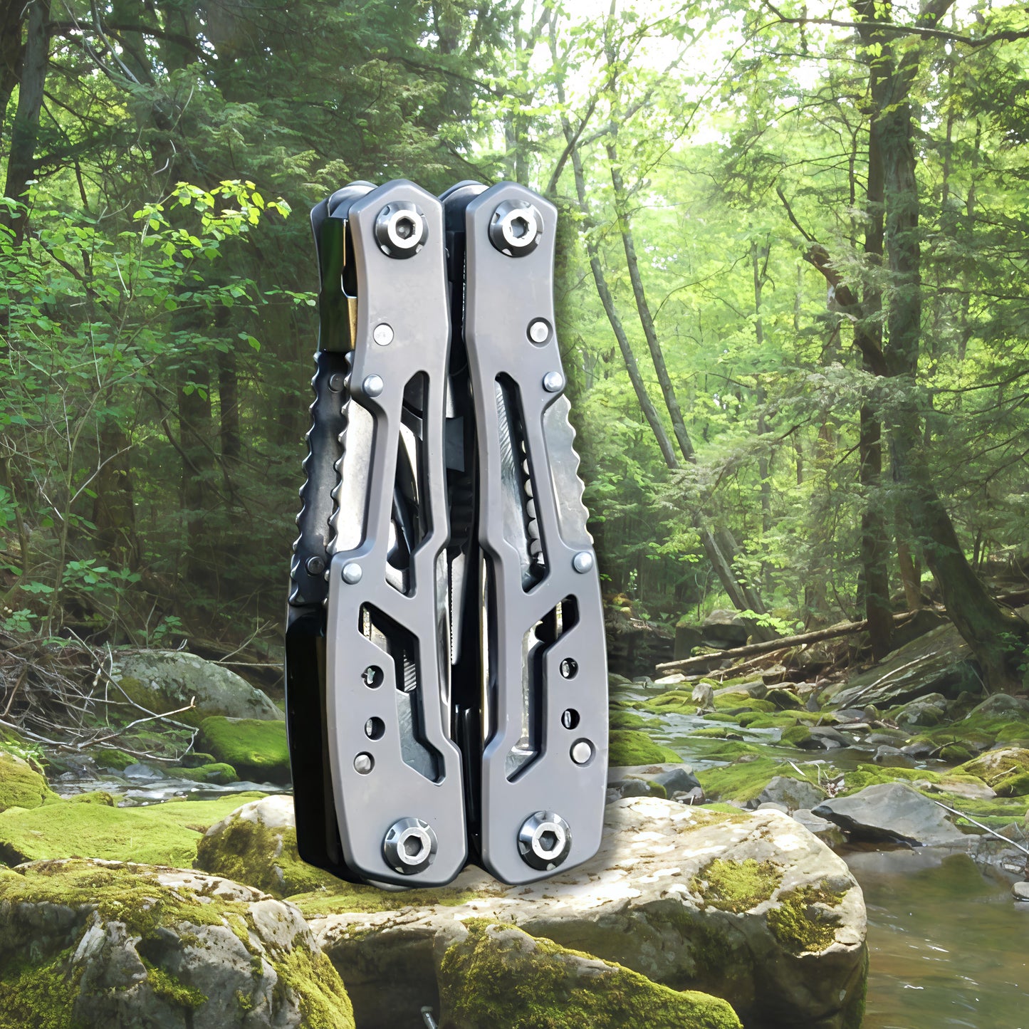 KAIROS Multitool Stainless steel (Silver) with Cover | versatile everyday carry (EDC) tool for men & women