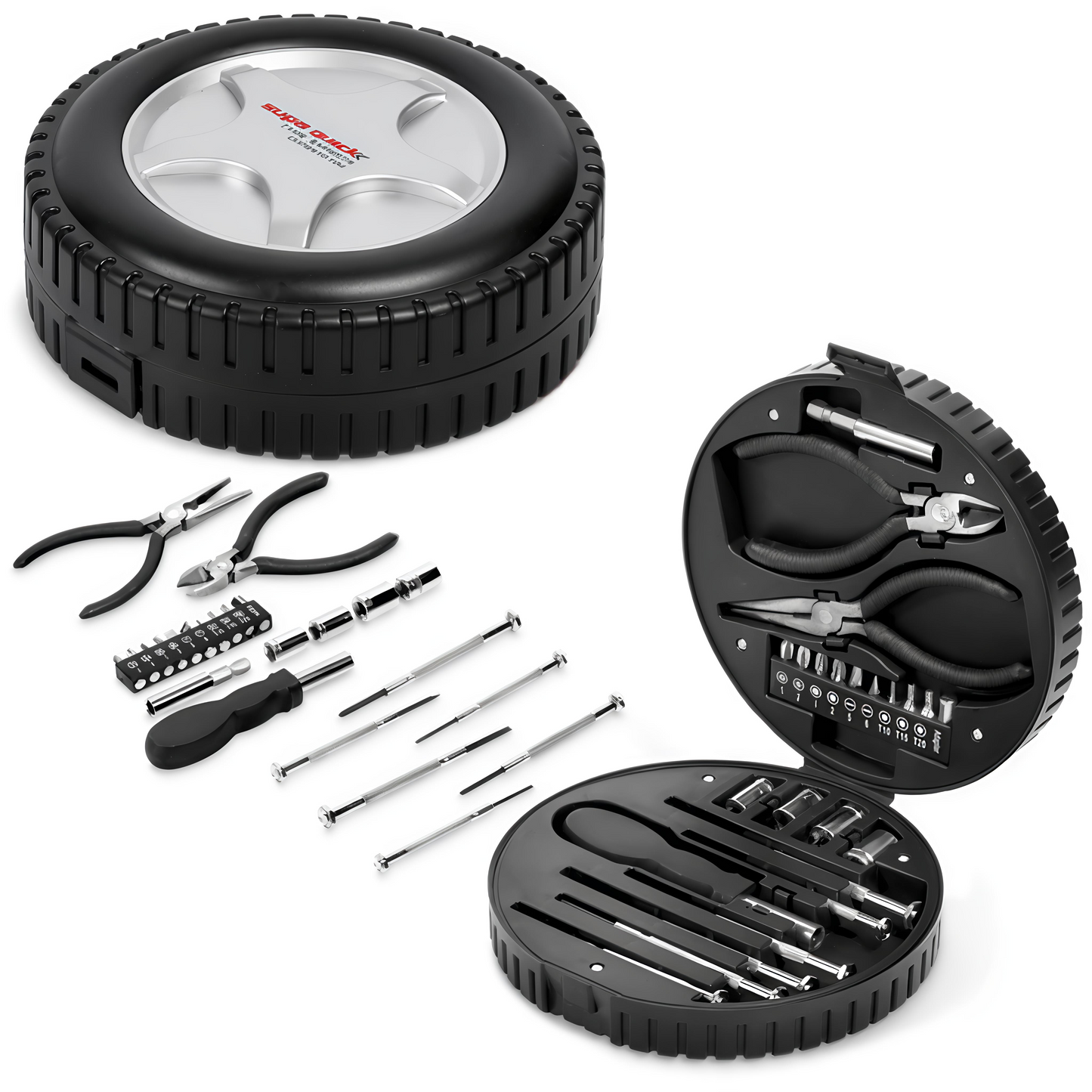 KAIROS Wheel Shaped Tool Kit With Plier | Useful for Home, office, factory, service stations etc