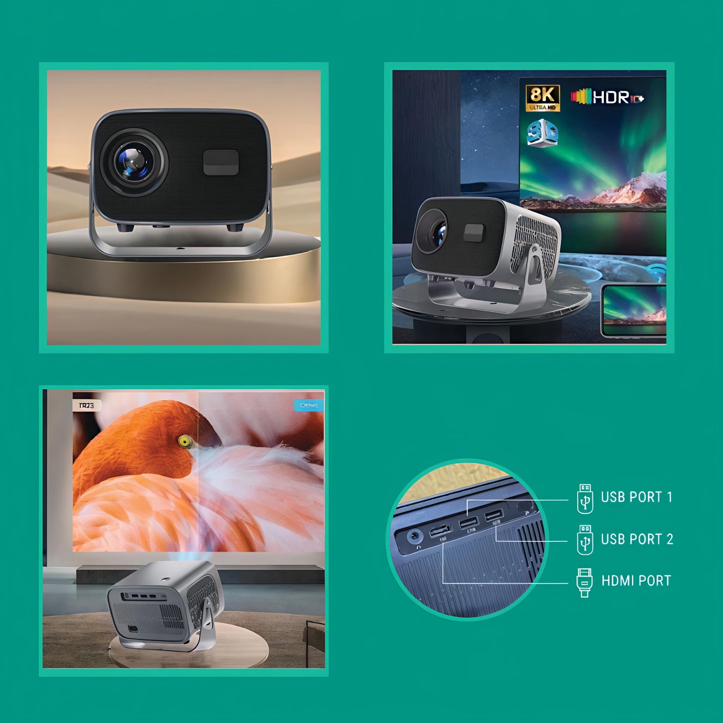 KAIROS ProView Max Projector | Supports 4K and 1080P visuals for ultra-clear projection