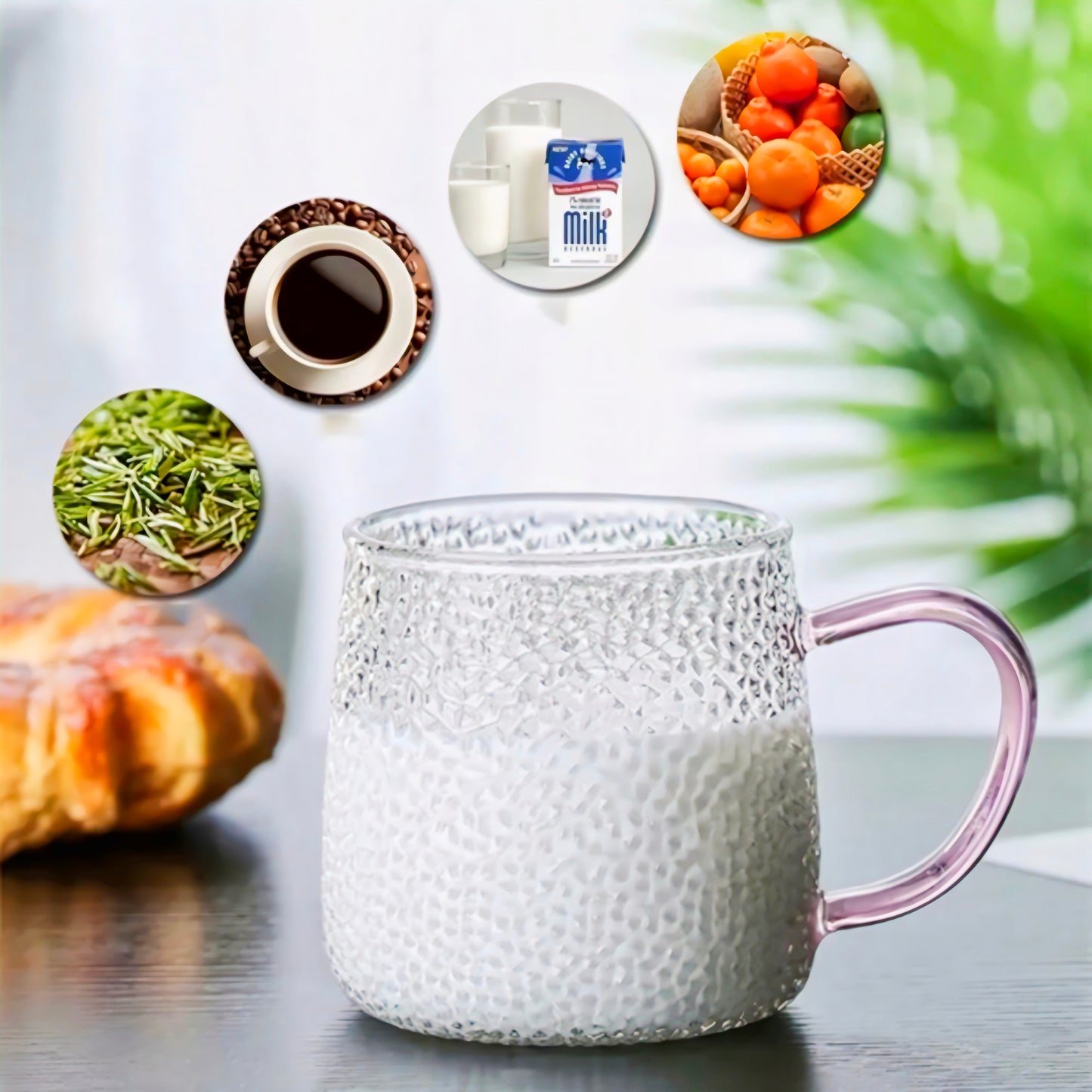 KAIROS Premium Classic Borosilicate Glass Cups – 6 Piece Set, 350ml | Heat-Resistant Elegance | For Sophisticated Hot & Cold Drinks | Stylish & Durable Design
