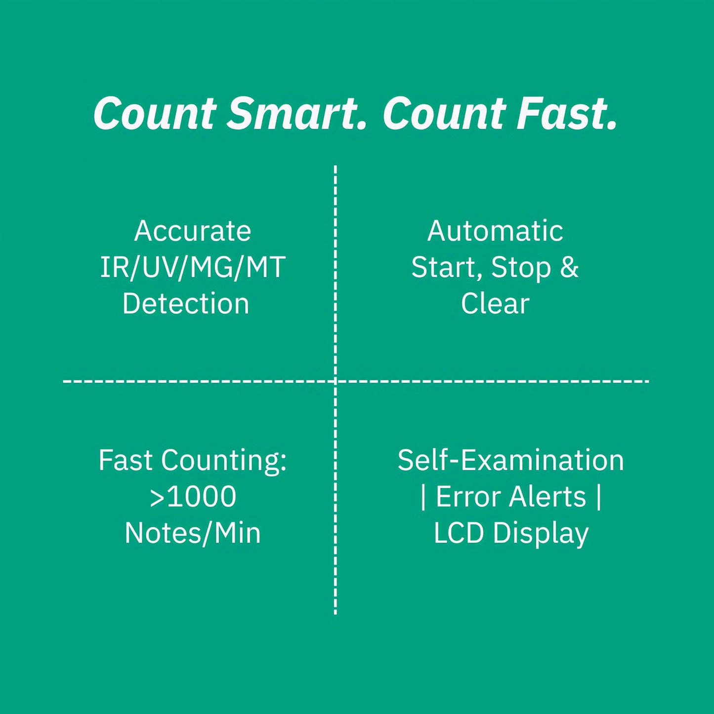 KAIROS Money Master High-Speed Automatic Currency Counting Machine | Advanced Counterfeit Detection – Ideal for Banks & Retail | LED Display, Auto start & stop| Counts >1000 notes/min with accuracy