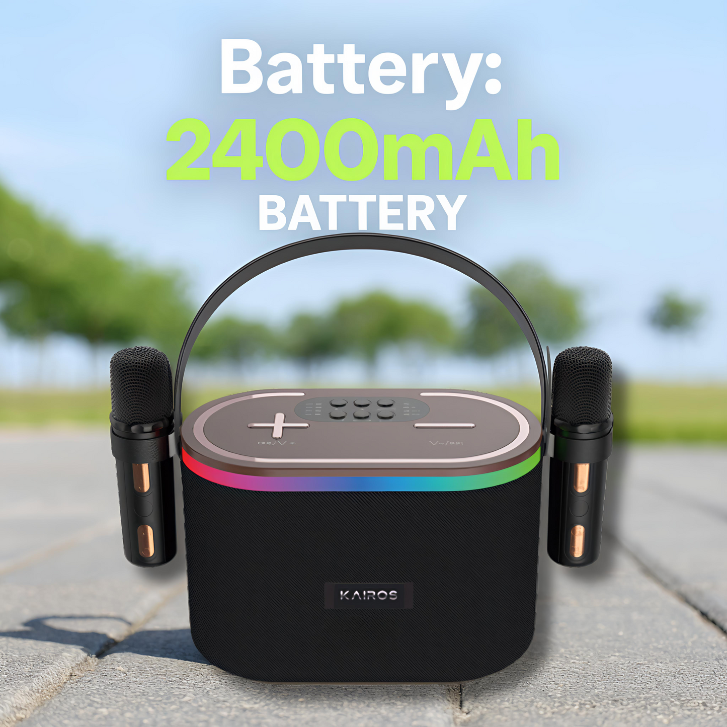 KAIROS SOUND WAVE PRO-KARAOKE BLUETOOTH SPEAKER WITH WIRELESS MIC