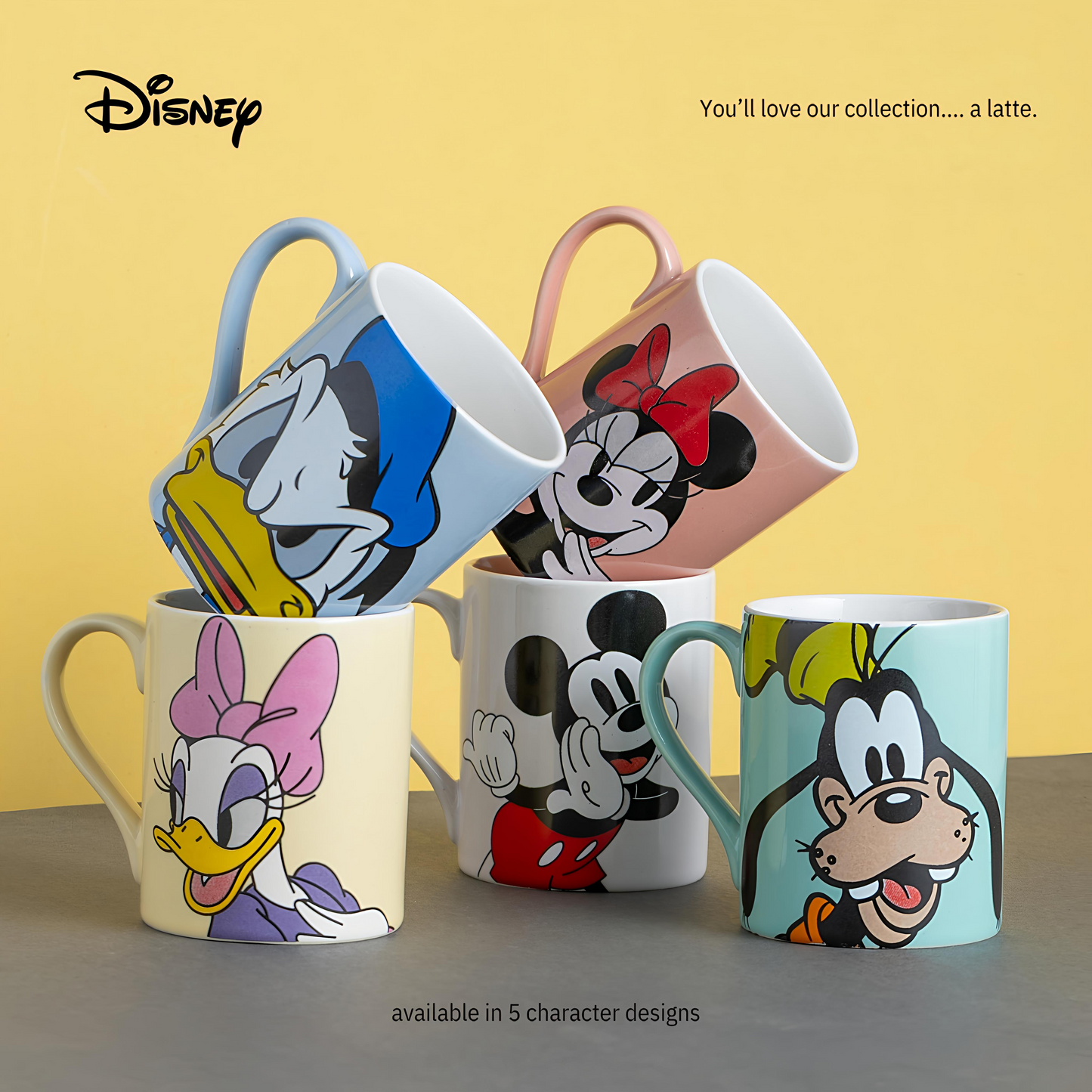 Claycraft Disney's Minnie Mouse Swing Pebble Coffee & Milk Mug 1 Piece (330ml)