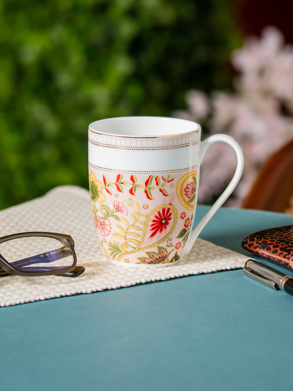 Claycraft Oxford Fiesta Coffee & Milk Mug, 1 Piece, 310 ml (FI801)