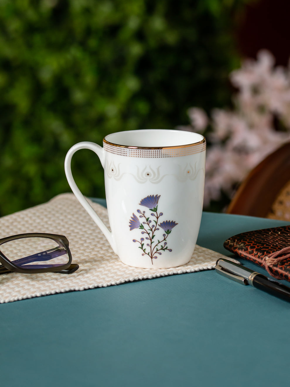 Claycraft Oxford Royal Velvet Coffee & Milk Mug, 2 Piece, 310 ml (RV903)