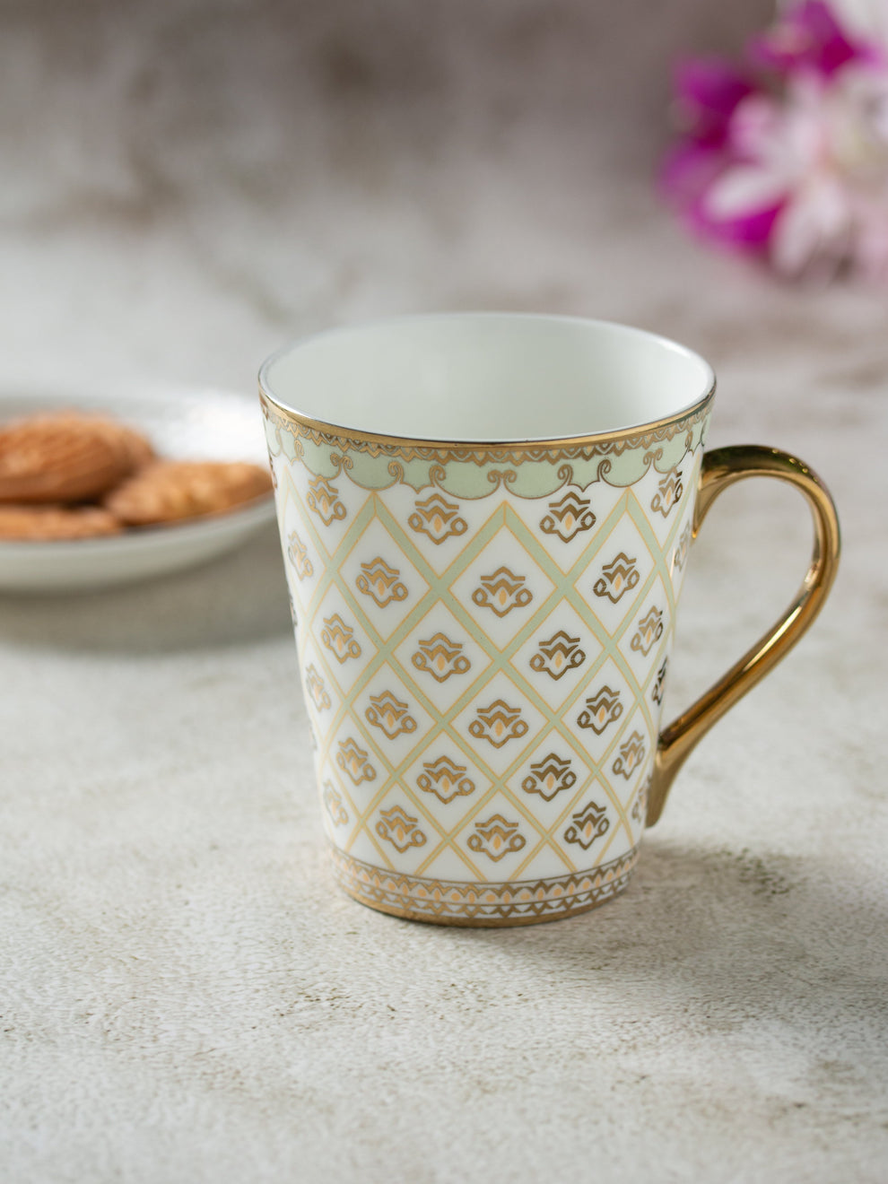 Claycraft Zing Ebony Coffee & Milk Mug, 340ml, 1 Piece (E603)