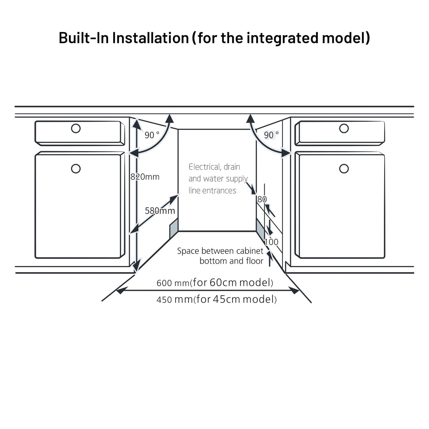 GLEN Free Standing Dishwasher 12 Place Setting SS Panel Electronic Controls (DW-5201FS)