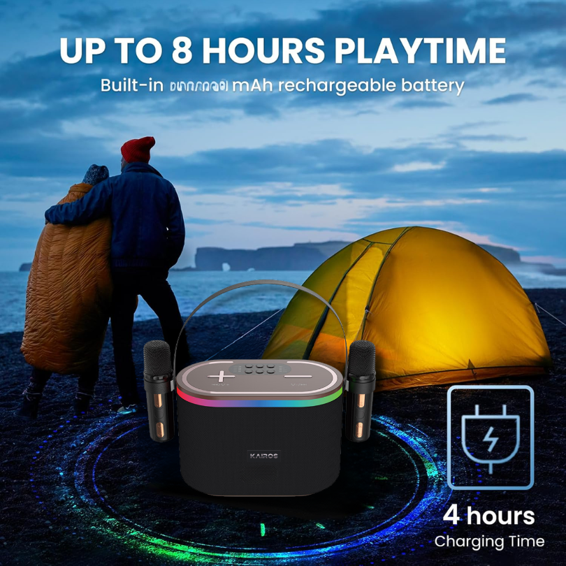 KAIROS SOUND WAVE PRO-KARAOKE BLUETOOTH SPEAKER WITH WIRELESS MIC
