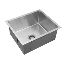 GLEN Stainless Steel Grade 304 Sink for Kitchen | Single Bowl Handmade Sink 24x18x9 inches | Scratch-resistant, Easy-to-maintain, Matte Finish (KS-SH24189SBM)