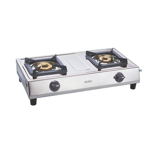GLEN 2 Burner Stainless Steel Gas Stove with Brass Burner (CT1021SSBB)