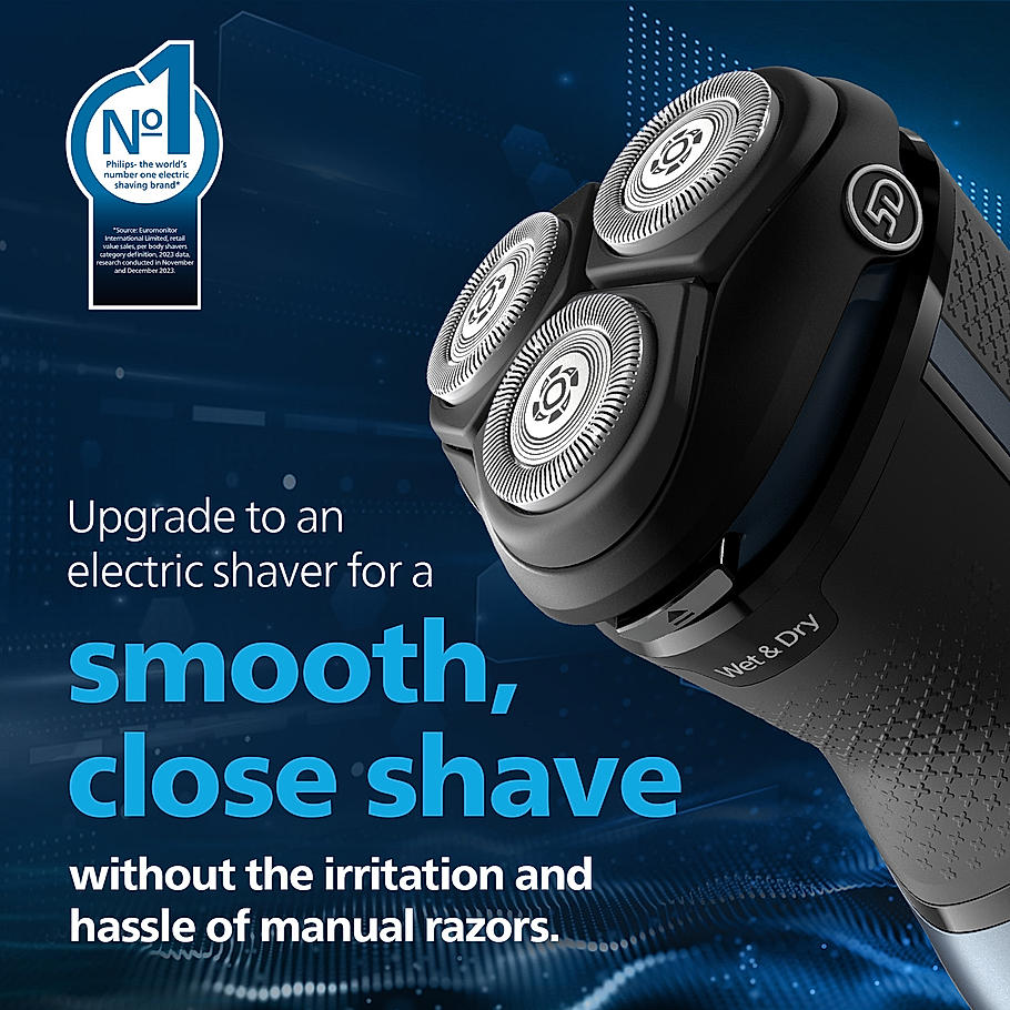 Philips Electric Shaver for Men | SkinProtect Technology, Wet and Dry Shave | 5D Floating Heads | 27 Self Sharpening Blades | Pop up Trimmer | Cordless | Waterproof | 3000 Series | S3144/03