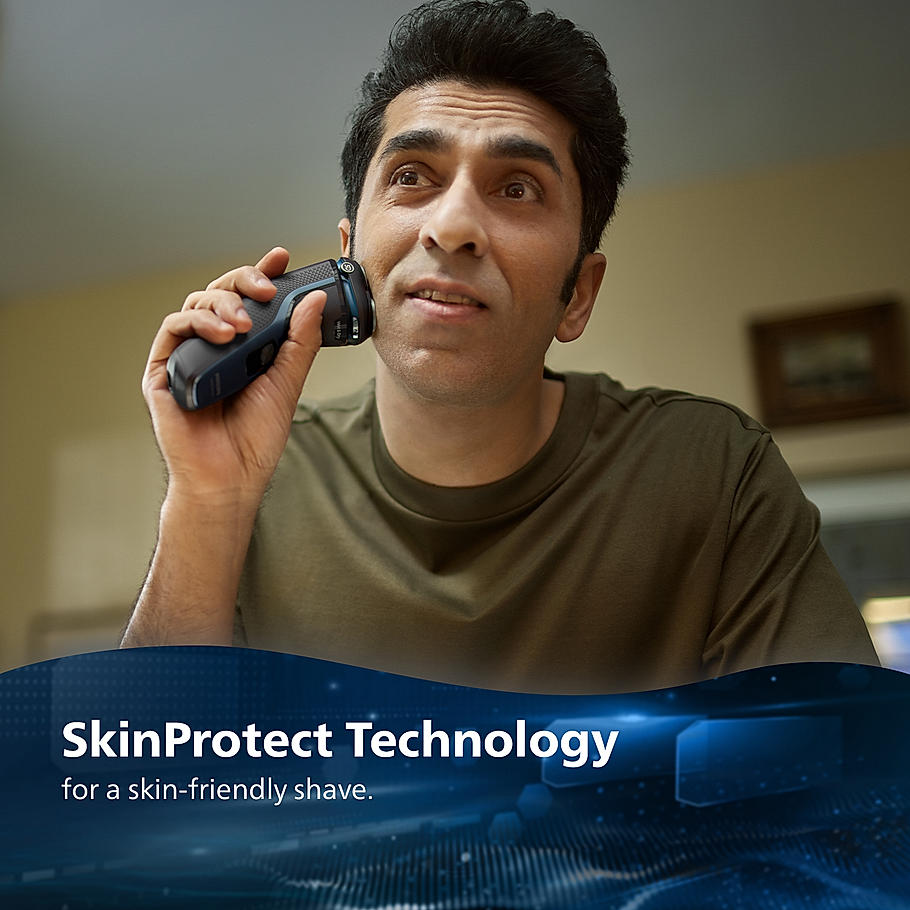 Philips Electric Shaver for Men | SkinProtect Technology, Wet and Dry Shave | 5D Floating Heads | 27 Self Sharpening Blades | Pop up Trimmer | Cordless | Waterproof | 3000 Series | S3144/03