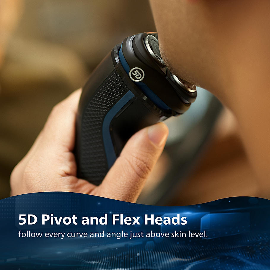 Philips Electric Shaver for Men | SkinProtect Technology, Wet and Dry Shave | 5D Floating Heads | 27 Self Sharpening Blades | Pop up Trimmer | Cordless | Waterproof | 3000 Series | S3144/03