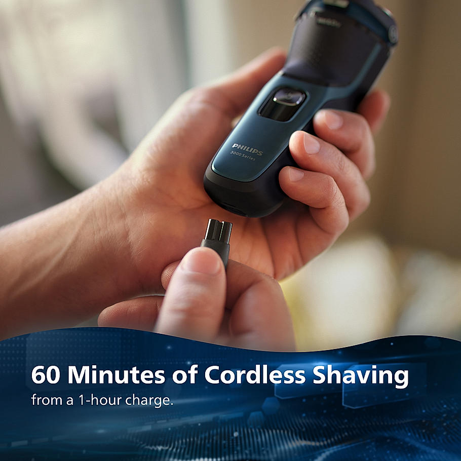 Philips Electric Shaver for Men | SkinProtect Technology, Wet and Dry Shave | 5D Floating Heads | 27 Self Sharpening Blades | Pop up Trimmer | Cordless | Waterproof | 3000 Series | S3144/03