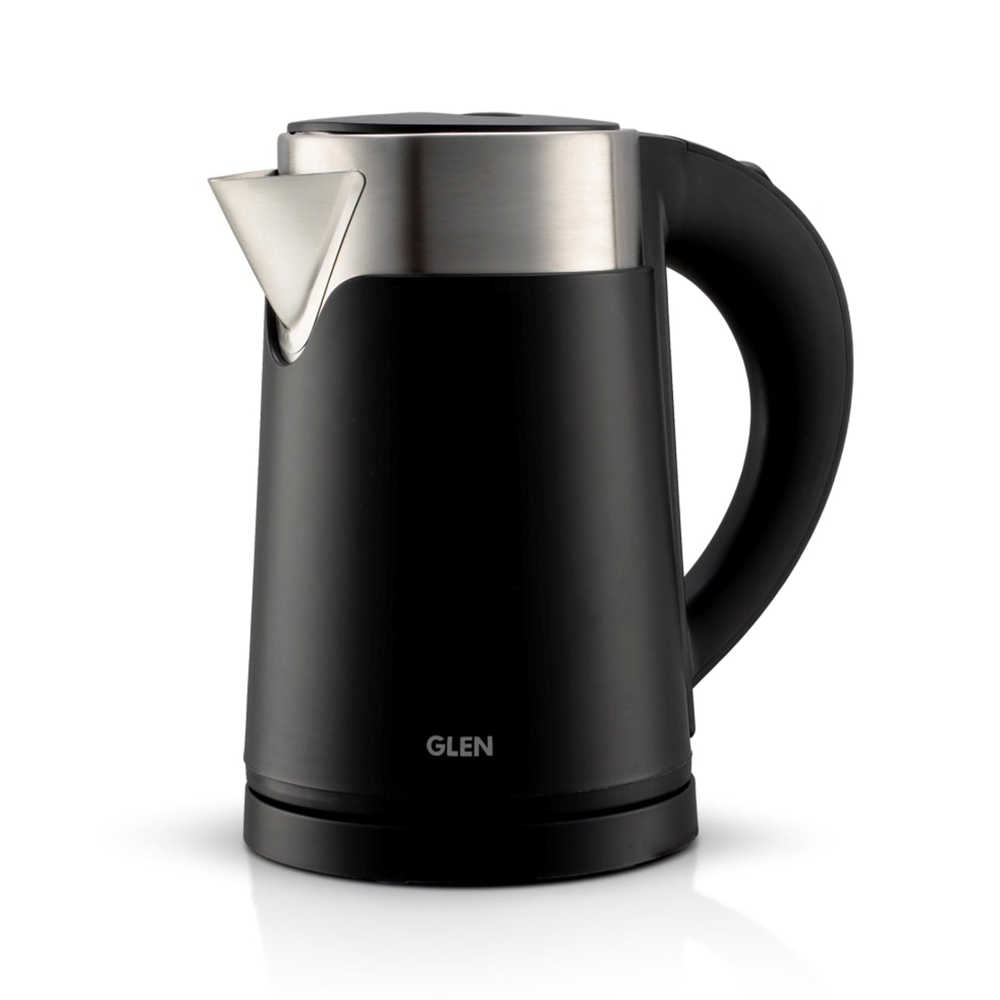 Electric Kettle 0.8 Litre Plastic Clad Stainless Steel, 360B0 Rotation Base, Auto Shutoff, 800 W - White/Red/Black (9004)