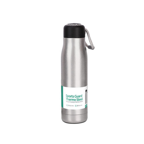KAIROS Sports Guard Thermo Steel Water Bottle – Hot & Cold Insulated Stainless Steel Flask, BPA-Free.