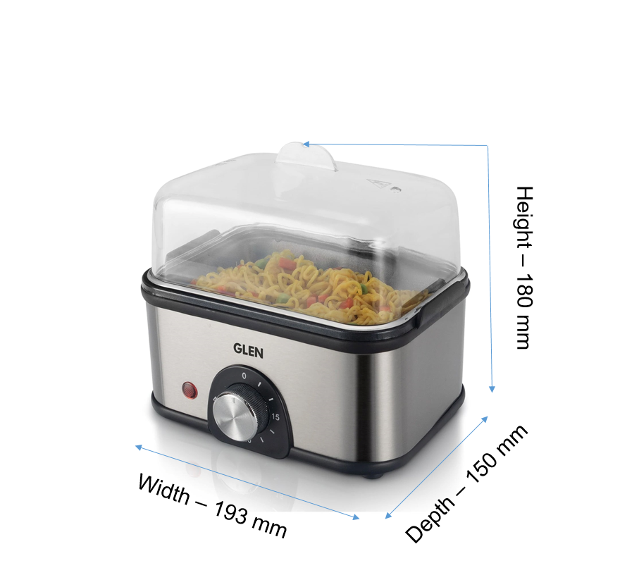 3 in 1 Electric Multi Cooker Egg Boiler - Steam, Cook & Boil, 45 Minutes Timer, 350W -(3035MC)