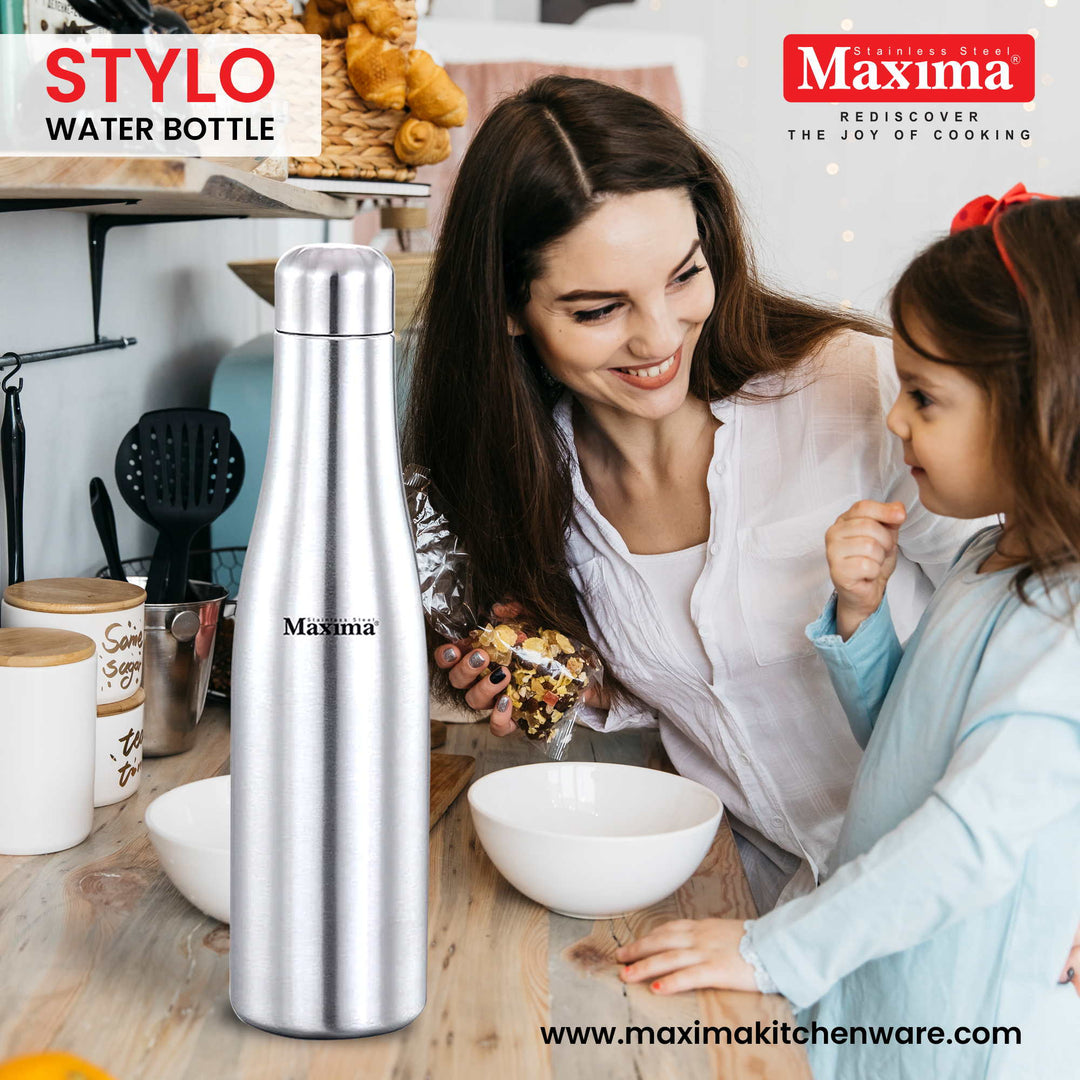 Maxima Stylo Stainless Steel Water Bottle Matte Finish (750/1000ml)
