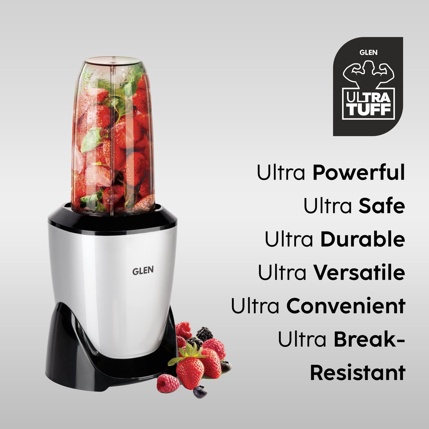 GLEN Active Blender Ultra Tuff Plus, 900W with 4 Unbreakable Transparent Jars (SA4048UTPLUS)