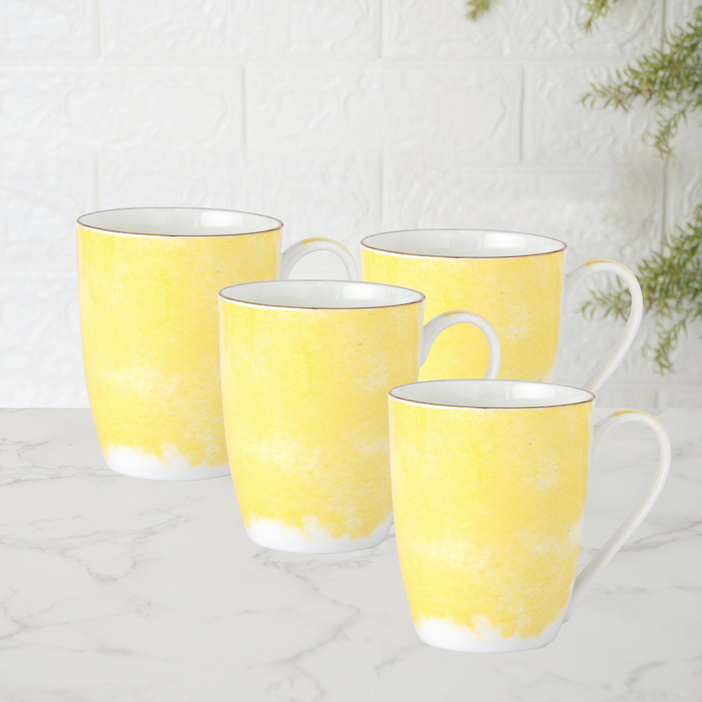 Claycraft Oxford Paradise Coffee & Milk Mug, 310ml, Set of 4 (P501)