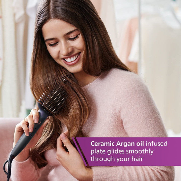 PHILIPS Series 5000 Argan Oil Infused Heated straightening brush (BHH885/10)