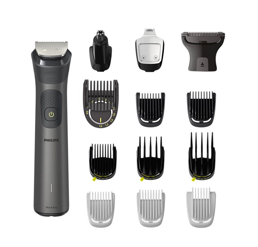 PHILIPS Series 7000 Multigroom Face, Body & Private Parts 14 Attachments | Premium All Metal Body | 120 mins. runtime (MG7940/75)