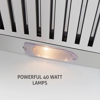 Straight Line Kitchen Chimney with Push Button Baffle filters 60cm 1000 m3/h -Silver (6002 DX SS)