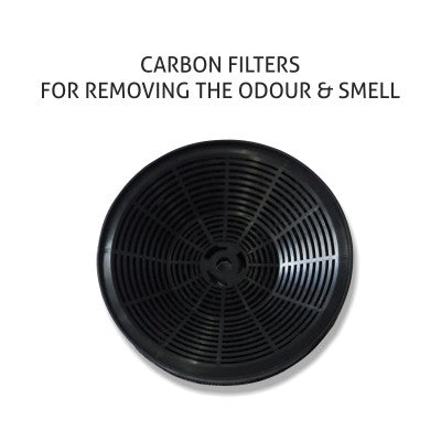 Straight Line Kitchen Chimney Recirculation only Carbon Filters Baffle filters 60cm 1000 m3/h -Silver (6003 SS)