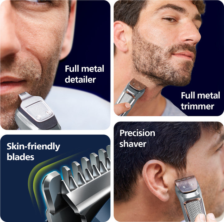 PHILIPS Series 5000 Multigroom, All in one Trimmer for Face, Head and Body 11 in 1, 75 min Runtime (MG3760/33)