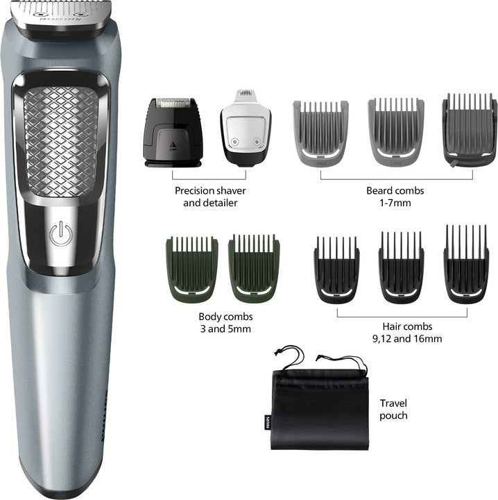 PHILIPS Series 5000 Multigroom, All in one Trimmer for Face, Head and Body 11 in 1, 75 min Runtime (MG3760/33)