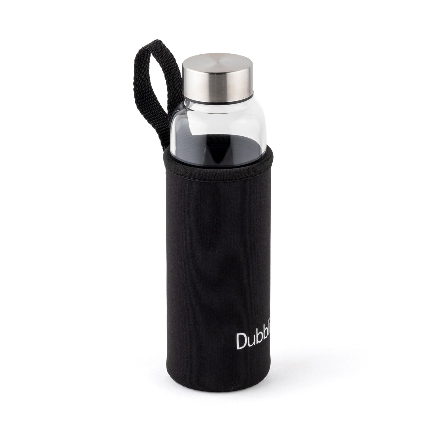 DUBBLIN Stream 400 Glass Bottle With Bag | Water Bottle with Protective bag | Glass Water Bottle