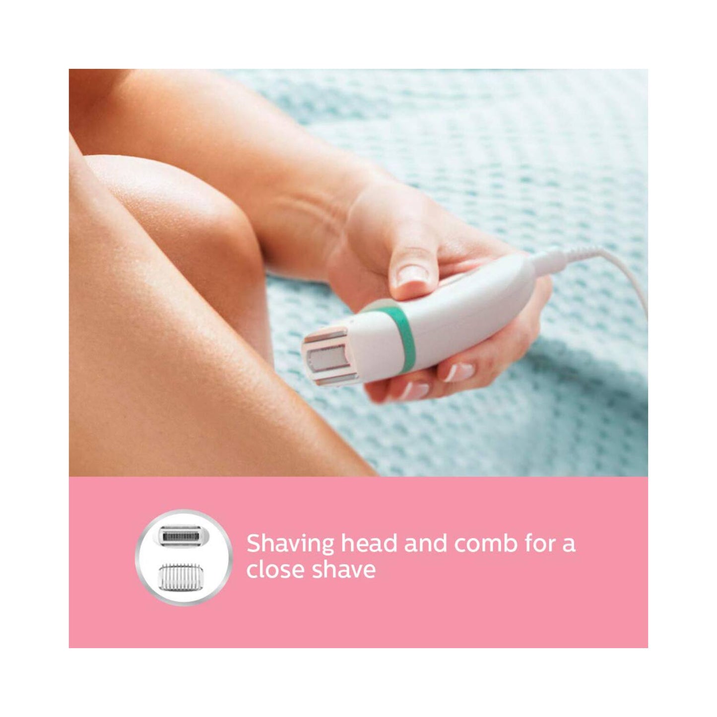 PHILIPS Corded Compact Epilator - White, Green (BRE245/00)