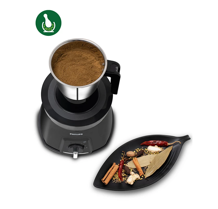 PHILIPS Viva Collection Juicer Mixer Grinder | Turbo power Motor, Drip free Spout, 3-step Blade Technology (HL7579/00)