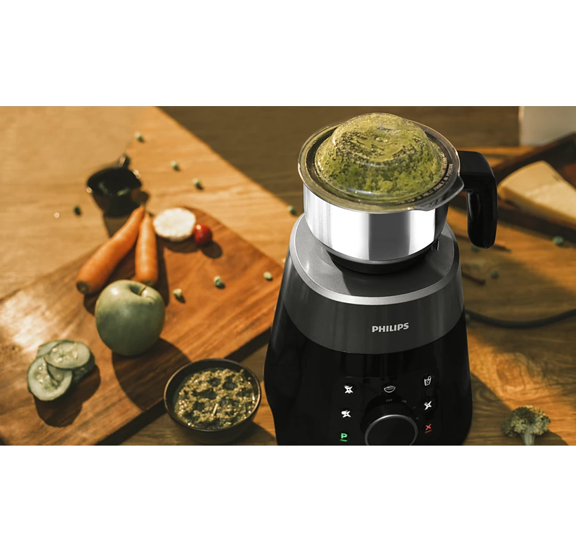 PHILIPS Avance Collection Mixer Grinder | Soft sound technology, Turbo power (HL7777/00)