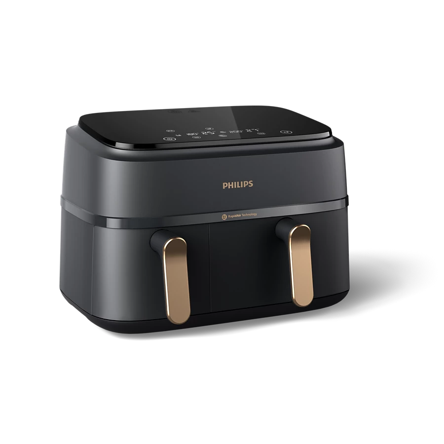 PHILIPS 3000 Series Airfryer Dual Basket | Cook Two Meals at Once, Crispy & Healthy with Rapid Air Technology (NA352/00)