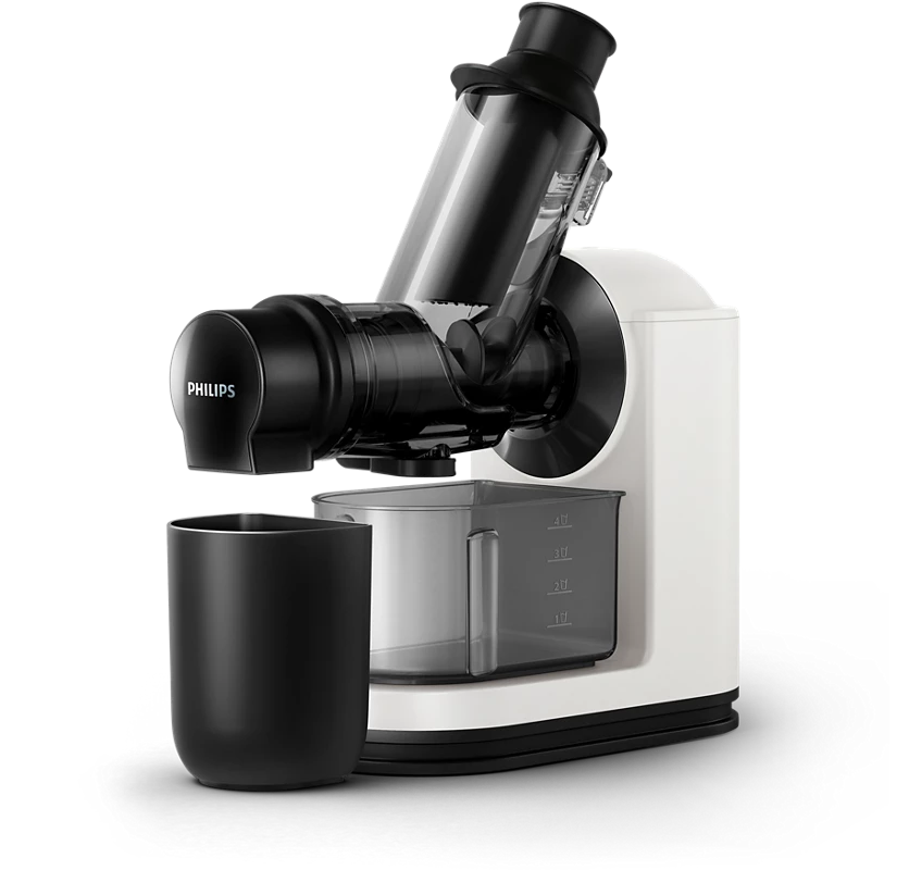 PHILIPS Viva Collection XL Tube Masticating juicer | Quick clean, Easy assembly, Integrated cord storage (HR1887/81)