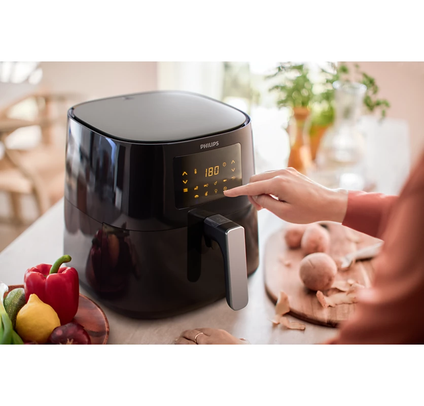 PHILIPS 3000 Series 6.2L XL Airfryer | Rapid Air Technology, Touch Control, XL Size (HD9270/70)