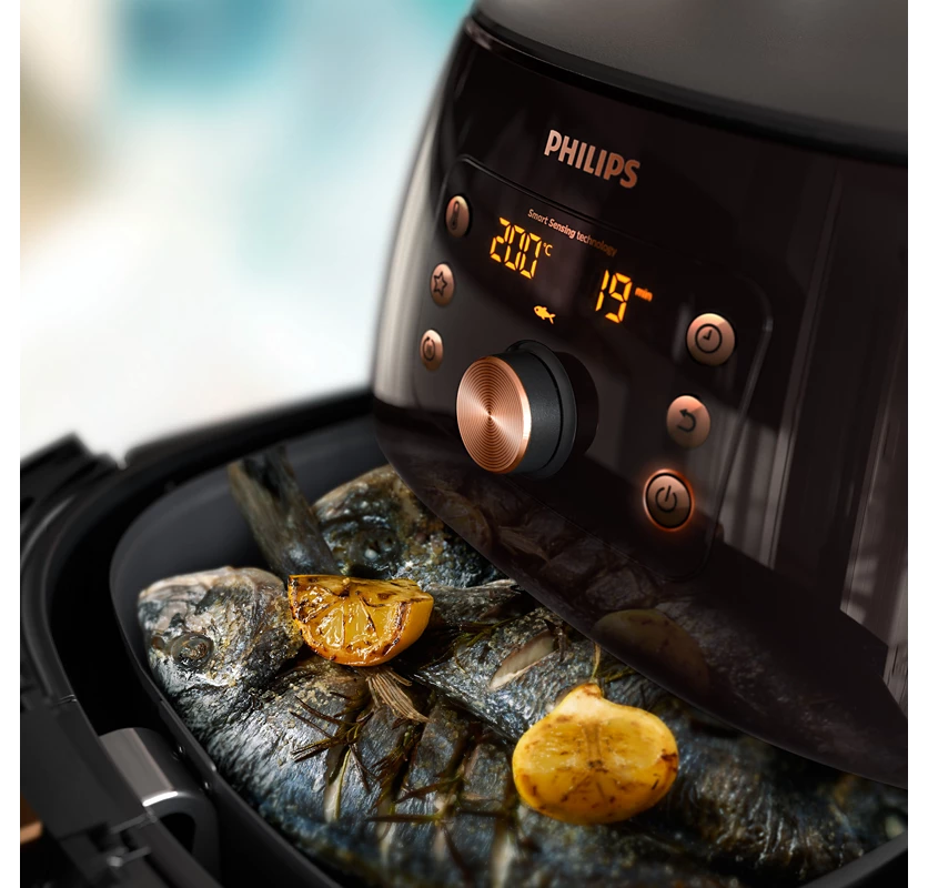 PHILIPS Premium 1.4kg Airfryer XXL | Rapid Air Technology, Fat Removal technology, Smart Sensing technology | Perfect for Modified kitchens (HD9867/90)
