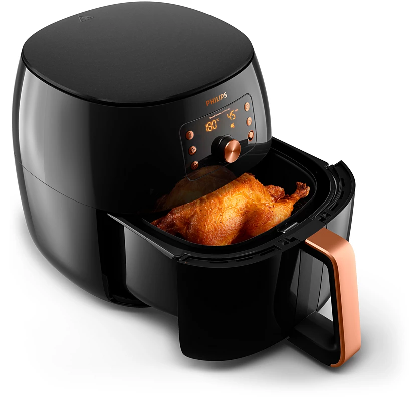 PHILIPS Premium 1.4kg Airfryer XXL | Rapid Air Technology, Fat Removal technology, Smart Sensing technology | Perfect for Modified kitchens (HD9867/90)