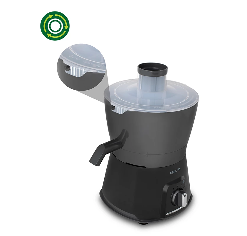 PHILIPS Viva Collection 1.25L Juicer Mixer Grinder | stainless steel, 3-step easy Juicing, 600W turbo motor (HL7580/00)