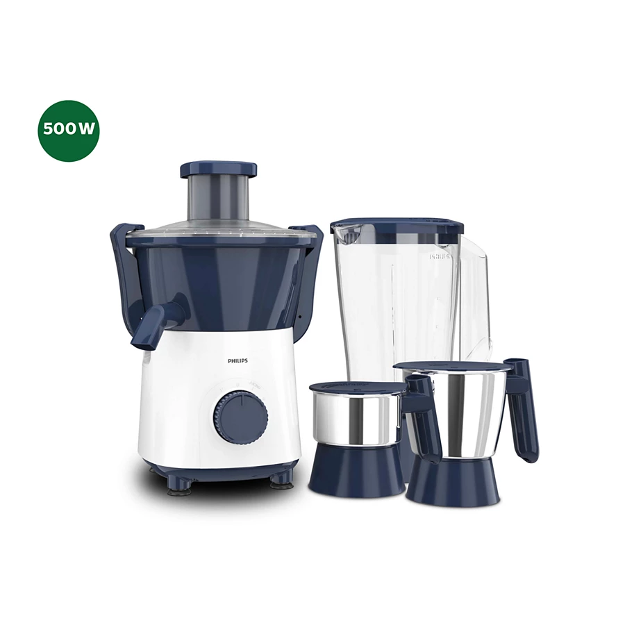 PHILIPS Daily collection Juicer Mixer Grinder | Multi-utility Jars, Ergonomical design | 500W, Perfect for Daily Use (HL7568/00)