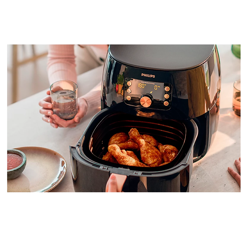 PHILIPS Premium 1.4kg Airfryer XXL | Rapid Air Technology, Fat Removal technology, Smart Sensing technology | Perfect for Modified kitchens (HD9867/90)