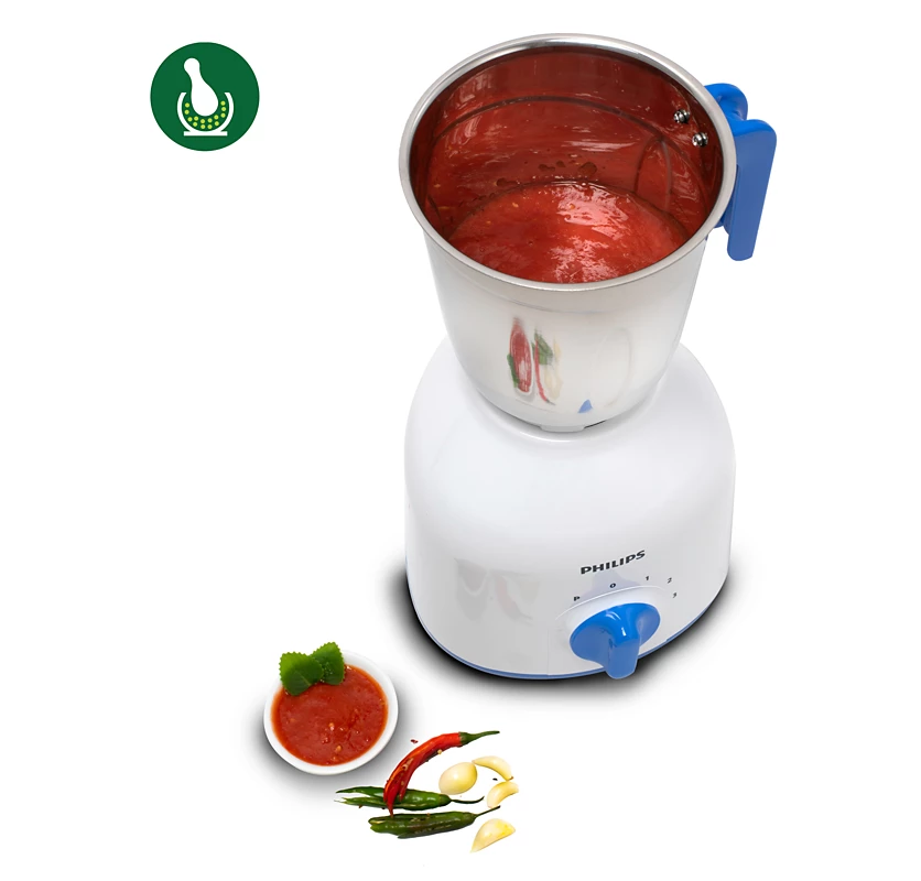 PHILIPS 600 W Daily Collection Mixer Grinder | Easy Grinding, Food-Grade Stainless-steel Jars (HL7555/00)