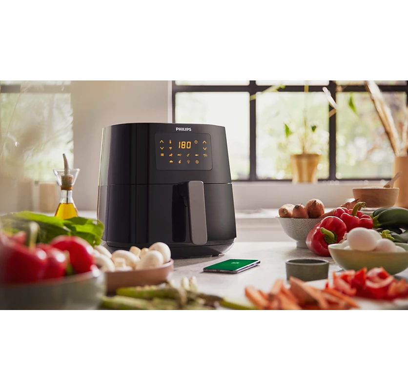 PHILIPS 5000 Series Connected XL 6.2L Airfryer | Rapid Air technology, 13-in-1 Cooking Function, Easy to use and clean | Perfect for less oily Food (HD9280/90)