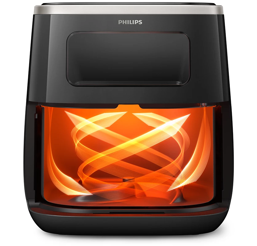 PHILIPS 5.6L Airfryer 3000 Series XL Digital Window | RapidAir Technology, See Through Cooking Window, Touch Screen Control (HD9257/80)