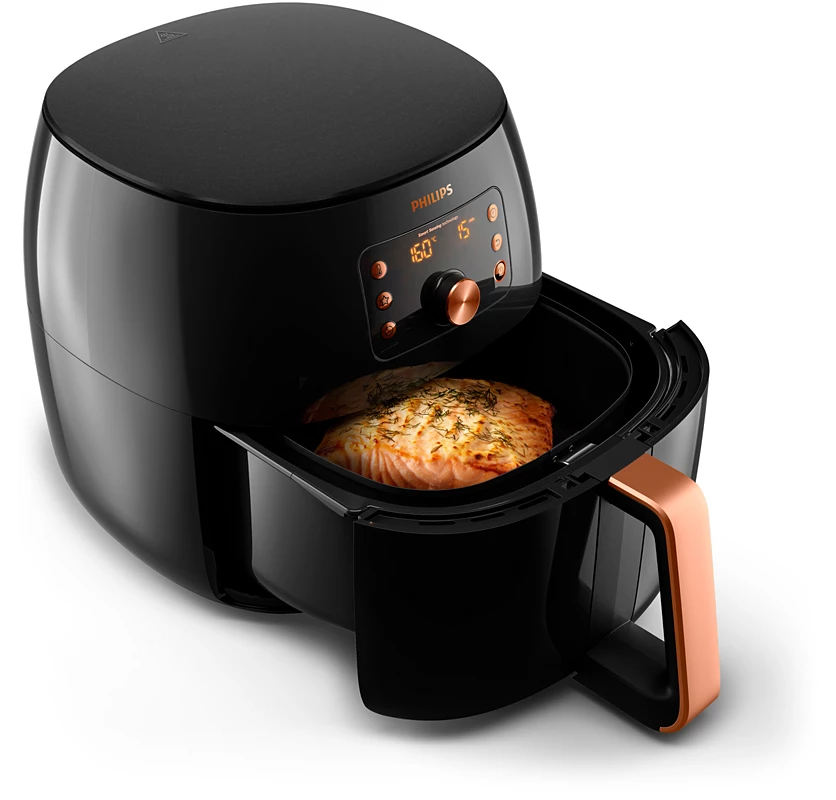 PHILIPS Premium 1.4kg Airfryer XXL | Rapid Air Technology, Fat Removal technology, Smart Sensing technology | Perfect for Modified kitchens (HD9867/90)