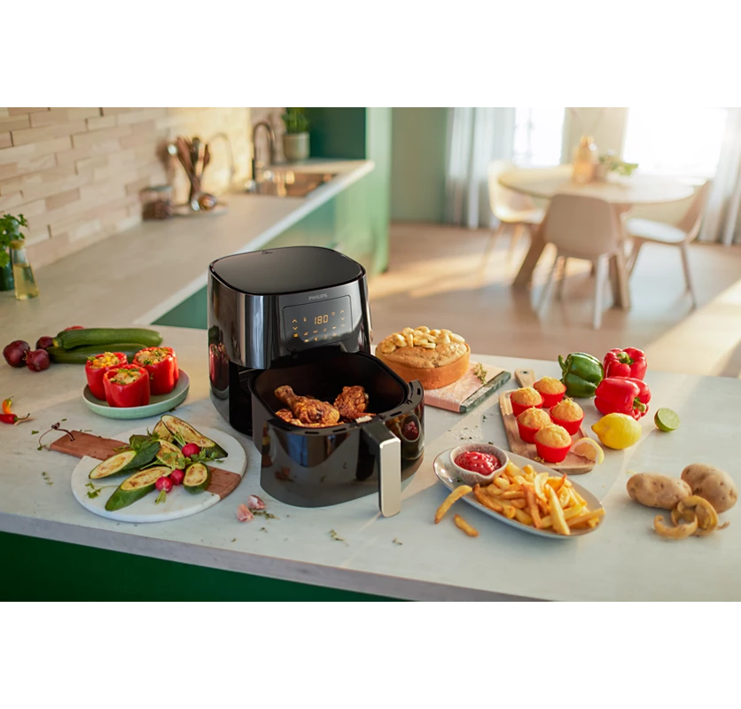 PHILIPS 3000 Series 6.2L XL Airfryer | Rapid Air Technology, Touch Control, XL Size (HD9270/70)