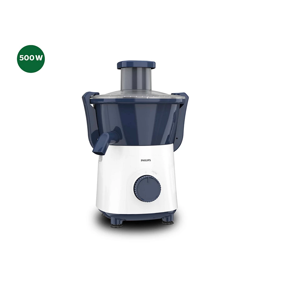 PHILIPS Daily Collection Juicer | Deep Azure, 500W Juicer for Everyday Fresh Juice (HL7566/00)