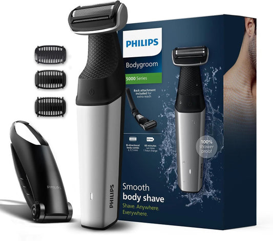 PHILIPS Series 5000 Showerproof Body and Groin Groomer | Trimmer for your Body & Groin Hair (BG5021/15)